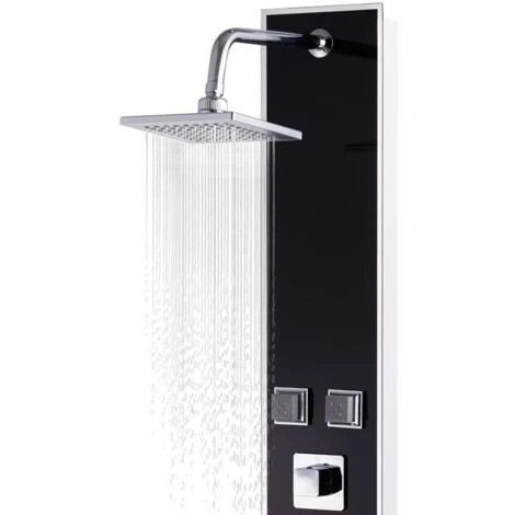 Panel De Ducha De Vidrio 18x42,1x120 Cm Negro VidaXL 5 Panel De Ducha De Vidrio 18x42,1x120 Cm Negro VidaXL - Imagen 3