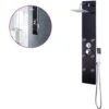 Panel Ducha De Vidrio Negro 25x44,6x130 Cm VidaXL