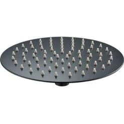 Rociador Redondo Negro Mate De Acero Inoxidable 20 Cm - IMEX