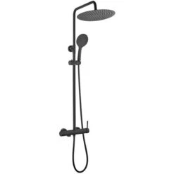 GME Ducha Telescópica INVERTER NEGRA Monomando Con Desviador En Griferí­a