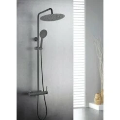 GME Ducha Telescópica INVERTER NEGRA Monomando Con Desviador En Griferí­a -Mundo Ducha 10174383 4