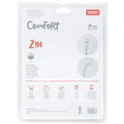 Flexo BaÑo 2,0mt Ducha Tatay Acero/laton Confort Doble Engat -Mundo Ducha 11741338 3