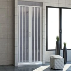 Puerta De Ducha De Pvc H 185 Cm Mod. Vergine 100 Cm Apertura Central -Mundo Ducha 12225813 5