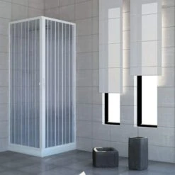 Mampara De Ducha De Pvc H 185 Cm Mod. Acquario 80x80 Apertura Central -Mundo Ducha 12225903 5