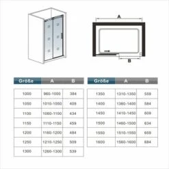 Mampara De Ducha Frontal Puerta Corredera Cristal Templado 6 MM 100x195cm -Mundo Ducha 12300727 4