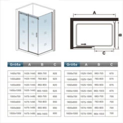 Mamparas De Ducha Corredera Elegante 6mm Angular 150x90x195cm -Mundo Ducha 12300782 4