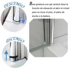 Mampara De Ducha Puerta Abatible Frontal Vidrio Nano Antical 6 MM 70x195cm -Mundo Ducha 14359113 3