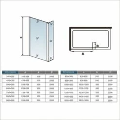 Pantalla Fija Walk In Cristal 8mm Antical Barra 90cm Con Panel Giratorio 70+30x200cm -Mundo Ducha 14359185 5