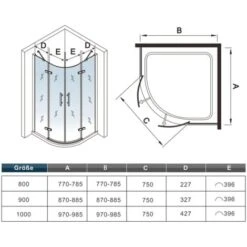 Puerta De Ducha Semicircular Esquinal, Mampara De Ducha Apertura De Puerta Abatible Curvo Antical 78x78x195cm -Mundo Ducha 14359189 3