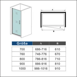 Mamparas De Ducha Puerta Abatible Gris Mate 5mm 80x185cm -Mundo Ducha 14828928 5