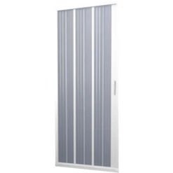 Puerta De Ducha De Pvc Plegable Blanca H 185 Mod. Flex Con Apertura Lateral 80 Cm