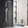 Columna De Ducha Sin Grifo Ducha Para Baños Conjunto Ducha Con Barra Adjustable Set Ducha Con Ducha Mano Alcachofa Y Cabezal Rociador 20x20cm -Mundo Ducha 16926734 1