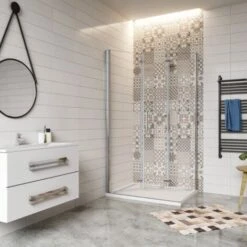 Mampara De Ducha Angular Apertura De Puerta Plegable 6mm Antical 70x70x195cm -Mundo Ducha 17309571 3