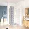 Mamparas De Ducha Cristal 6mm Puerta Abatible De Baño 100x100x190cm 1 Mamparas De Ducha Cristal 6mm Puerta Abatible De Baño 100x100x190cm -Mundo Ducha 17309853 1