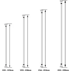 Deuba Estantería Telescópica De Baño Para Ducha Blanca Estantes Ajustables 155-290cm -Mundo Ducha 18458527 5