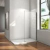 Mampara Walk-in, Mampara De Ducha Fija De 60x200cm,Vidrio Templado De 8mm Tratamiento Antical/Easyclean
