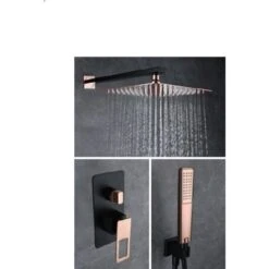 IMEX Conjunto De Ducha Empotrada Oro Rosa Serie Suecia -Mundo Ducha 18912351 3