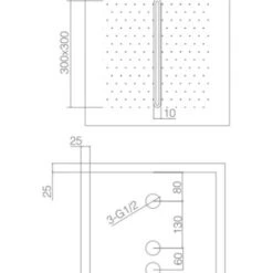 IMEX Rociador Con Premarco Acero Inox 40 X 40cm