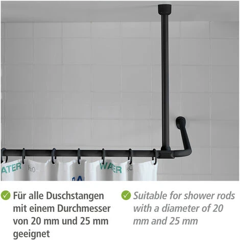 Wenko Soporte De Techo Para Barras De Ducha 5 Wenko Soporte De Techo Para Barras De Ducha - Imagen 3