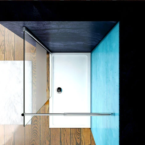 Mamparas Ducha Panel Pantalla Fija Vidrio Laminado De Film Seguirdad A Pureba De Explosiciones 8mm - Barra 70-120cm - 90x200cm 5 Mamparas Ducha Panel Pantalla Fija Vidrio Laminado De Film Seguirdad A Pureba De Explosiciones 8mm - Barra 70-120cm - 90x200cm - Imagen 3