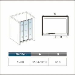 Mampara De Ducha, Frontal Deslizante, 3 Hojas Correderas, Cristal Templado De 6 MM, 120x195cm, Tratamiento Antical -Mundo Ducha 19359243 5