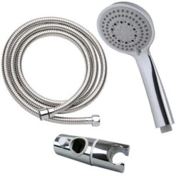 Kit De Ducha De Mano Con 3 Posiciones Hidromasaje ARA Con Barra Ducha Y Flexo De Acero Inoxidable. Ducha Y Soportes En ABS Y Barra De Acero Inox. Con Acabados En Cromo Brillo. Recambios Originales -Mundo Ducha 1972925 4