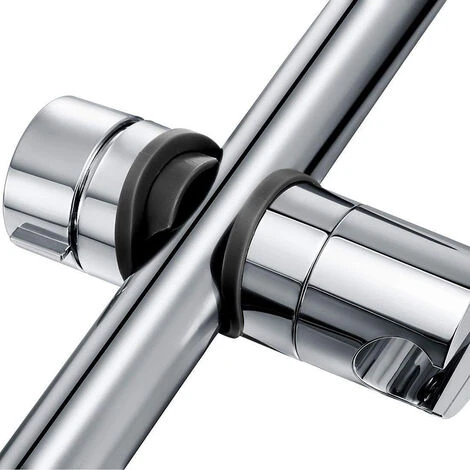 Pack De 2 Soportes Deslizantes Universales De Ducha De Mano. Para Columnas Redondas De 19 A 25 Mm De Diámetro. Fabricado En ABS De Alta Densidad Y Acabados En Cromo Brillo 4 Pack De 2 Soportes Deslizantes Universales De Ducha De Mano. Para Columnas Redondas De 19 A 25 Mm De Diámetro. Fabricado En ABS De Alta Densidad Y Acabados En Cromo Brillo - Imagen 2