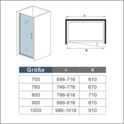 Mamparas De Ducha Puerta Abatible Gris Mate 5mm 70x185cm -Mundo Ducha 19833559 5