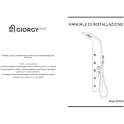 Panel De Ducha Hidromasaje Con Cuatro Funciones En Acero Cepillado PRODUCTO (GIO.02) -Mundo Ducha 20363809 4
