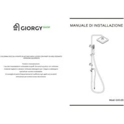 Columna De Ducha Modelo Puente Con Cabezal De Ducha Cervical Y Rectangular PRODUCTO (GIO.03) -Mundo Ducha 20363815 4