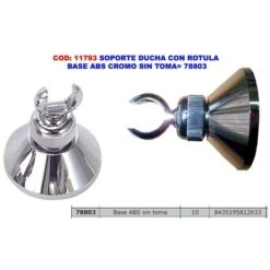 MIBRICOTIENDA Soporte Ducha Con Rotula Base Abs Cromo Sin Toma 78803