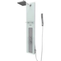 COLUMNA DUCHA HIDROMASAJE - 22X125CM - CRISTAL TEMPLADO CON PLACA DE ACERO INOX - ALPHA WHITE 9 COLUMNA DUCHA HIDROMASAJE - 22X125CM - CRISTAL TEMPLADO CON PLACA DE ACERO INOX - ALPHA WHITE -Mundo Ducha 21926197 4