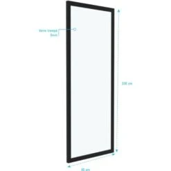 RETORNO PARA MAMPARA DUCHA - CRUSH RETOUR 80 - 80X200CM - PERFIL NEGRO MATE - CRISTAL TRANSPARENTE 6MM -Mundo Ducha 21926211 4