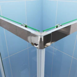 Mampara Esquinera Puertas Correderas Antical 6mm Cromado 76x70x195cm -Mundo Ducha 22975315 4