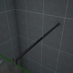 Mamparas De Ducha Pantalla Panel Fijo Vidrio Laminado De Film Seguridad A Prueba De Explosiones 8mm Perfil Negro Mate Barra 70-120cm,100x200cm 9 Mamparas De Ducha Pantalla Panel Fijo Vidrio Laminado De Film Seguridad A Prueba De Explosiones 8mm Perfil Negro Mate Barra 70-120cm,100x200cm -Mundo Ducha 22975476 3