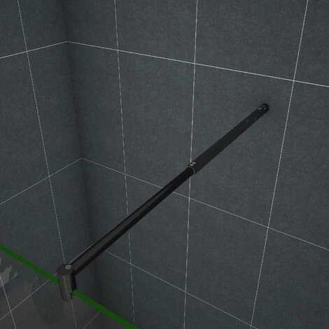 Mamparas De Ducha Pantalla Panel Fijo Vidrio Laminado De Film Seguridad A Prueba De Explosiones 8mm Perfil Negro Mate Barra 70-120cm,100x200cm 5 Mamparas De Ducha Pantalla Panel Fijo Vidrio Laminado De Film Seguridad A Prueba De Explosiones 8mm Perfil Negro Mate Barra 70-120cm,100x200cm - Imagen 3