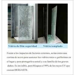 Mamparas De Ducha Pantalla Panel Fijo Vidrio Laminado De Film Seguridad A Prueba De Explosiones 8mm Perfil Negro Mate Barra 70-120cm,100x200cm 10 Mamparas De Ducha Pantalla Panel Fijo Vidrio Laminado De Film Seguridad A Prueba De Explosiones 8mm Perfil Negro Mate Barra 70-120cm,100x200cm -Mundo Ducha 22975476 4