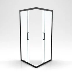 MAMPARA DUCHA CUADRADA CRUSH SQUARE 90 90X90X200CM- PERFIL NEGRO MATE- CRISTAL TRANSPARENTE 6MM -Mundo Ducha 23002811 3
