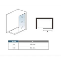 80x200cm Mamparas De Ducha Pantalla Panel Fijo Estilo Industrial Negro Mate Con Cuadrados Cristal Antical 8mm Con Barra 90cm -Mundo Ducha 24074972 5
