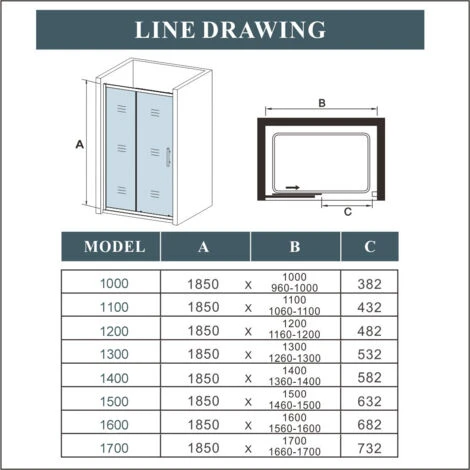 Mampara De Ducha Puerta Corredera Vidrio 5mm Templado Transparente 140x185cm 4 Mampara De Ducha Puerta Corredera Vidrio 5mm Templado Transparente 140x185cm - Imagen 2