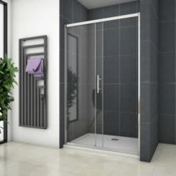 Mampara De Ducha Puerta Corredera Vidrio 5mm Templado Transparente 140x185cm 10 Mampara De Ducha Puerta Corredera Vidrio 5mm Templado Transparente 140x185cm -Mundo Ducha 24458085 4