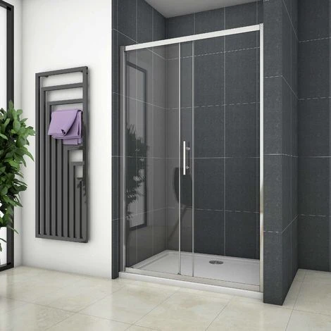 Mampara De Ducha Puerta Corredera Vidrio 5mm Templado Transparente 140x185cm 6 Mampara De Ducha Puerta Corredera Vidrio 5mm Templado Transparente 140x185cm - Imagen 4