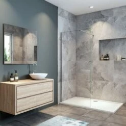 Mamparas De Ducha Pantalla Panel Fijo 8mm Antical - Barra 90cm - 70x190cm