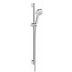 Hansgrohe Crometta 100 Set De Ducha 1jet Con Barra De Ducha De 90 Cm, 26658400, Blanco/cromo - 26658400