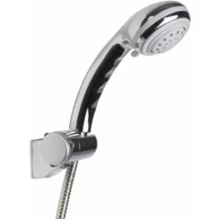 TATAY Kit Soporte Ducha De 4 Funciones, Cromada, Con Sistema De Ahorro De Agua Y Sistema Anti-cal, Con Soporte Multiposicion Y Flexo Metal De 1,5 M