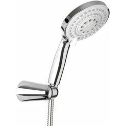 TATAY Kit Ducha Soporte De 4 Funciones, Cromado, Incluye Soporte Multiposicion, Y Flexo Metal De Doble Engatillado De 1,5 M