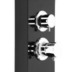 Panel De Ducha De Acero Inoxidable,5 En 1 Columna Hidromasaje,Cabeza De Ducha, Ducha De Mano Y Chorros De Masaje (negro),15*47*130cm -Mundo Ducha 28055668 5