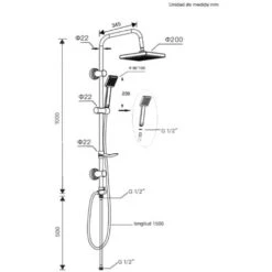 Set De Ducha RY-S002 En Acero Inoxidable Sin Grifo -Mundo Ducha 2810999 4