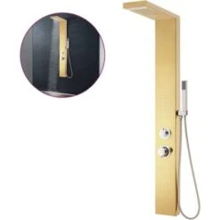 Sistema De Panel De Ducha Acero Inoxidable 201 Dorado VidaXL -Mundo Ducha 28451074 4