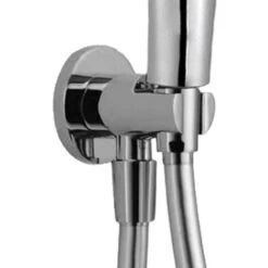 Soporte De Mango De Ducha De Mano Con Toma De Agua, Para Pared. Forma Redonda Con Acabado En Cromo Brillo. Fabricado En Latón -Mundo Ducha 28699407 3